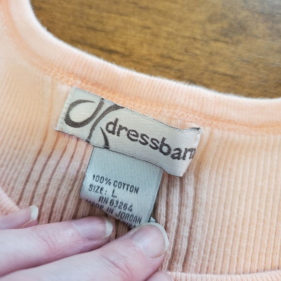 Peachy Pink Vintage Stretch Sleeveless 90s Y2k Top Large Dress Barn - Picture 5 of 9